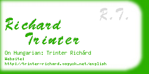 richard trinter business card